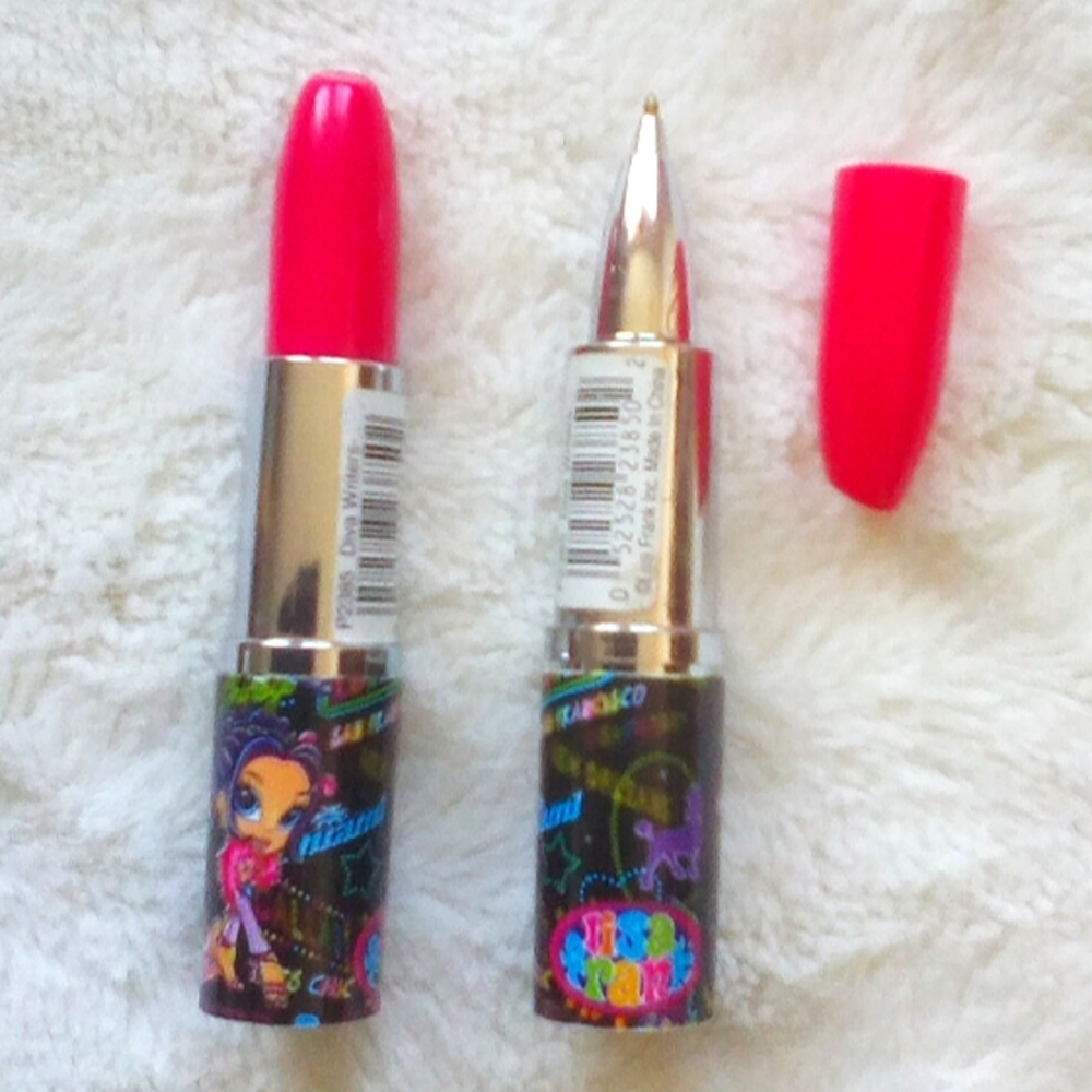 2 (unused) 1990's Lisa Frank Lipstick Pens